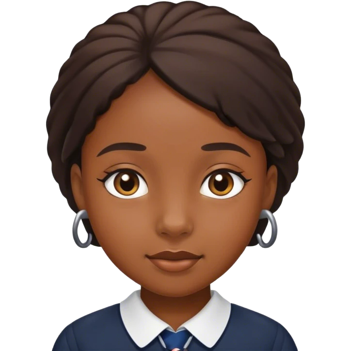 black uk school girl emoji