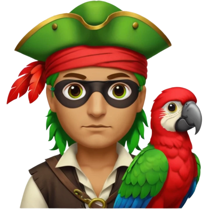 pirate and parrot emoji