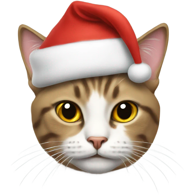 Cat wearing a Santa Hat emoji