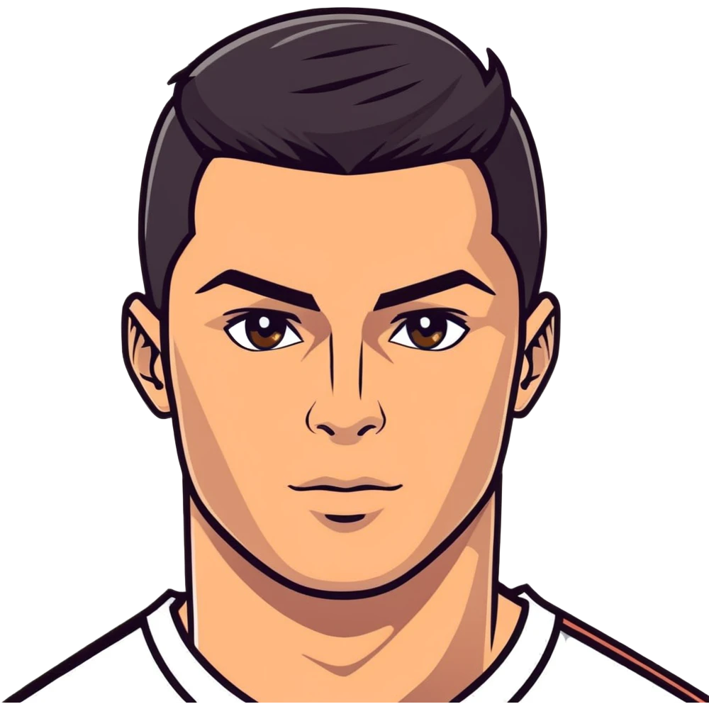 Cristiano Ronaldo's eyes and eyebrows, no face emoji