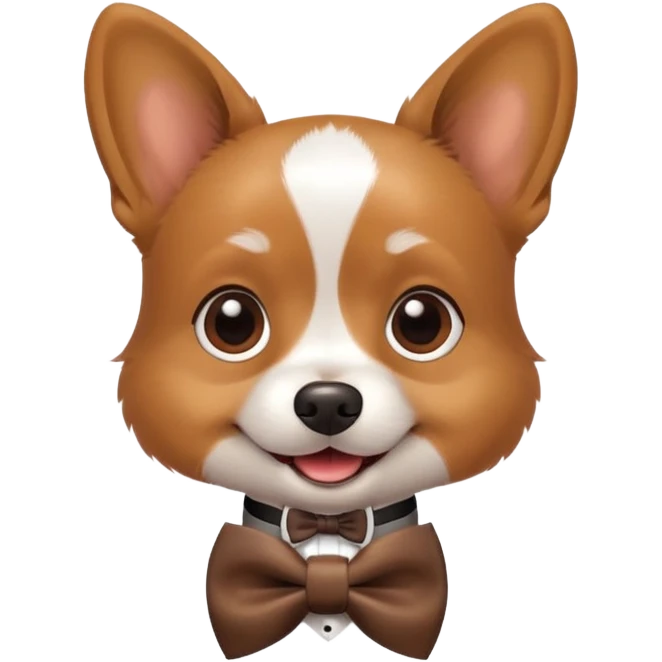Perrito con moño emoji