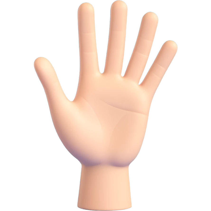 waving hand emoji, symbolizing saying hello emoji