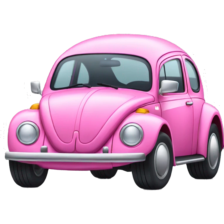 Pink beetle car  emoji