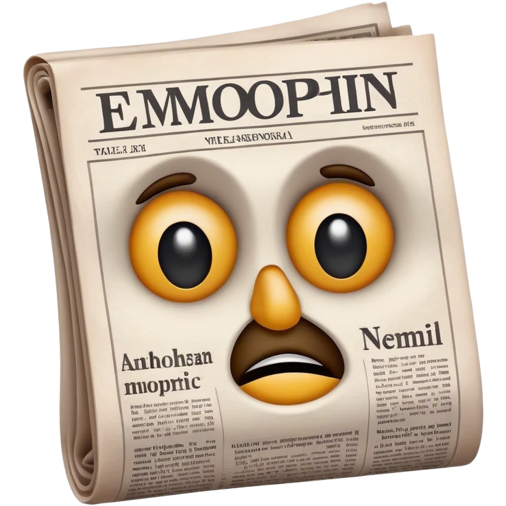 anthropomorphic newspaper emoji