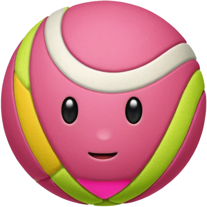 Pink tenis ball with no face and plain emoji