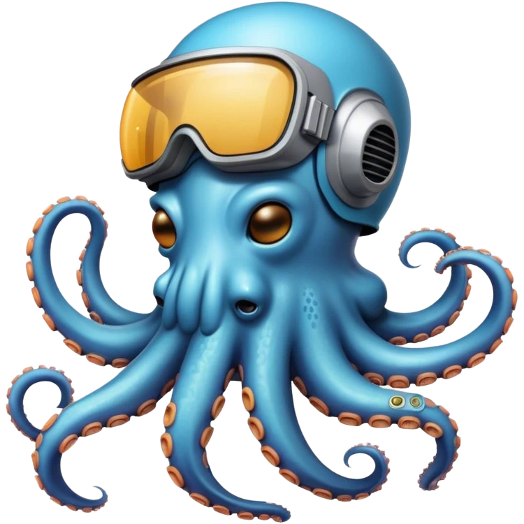 Octopus with daft punk helmet sticker emoji