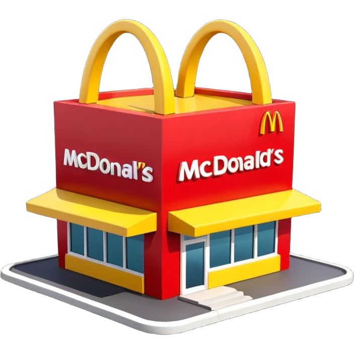 3d McDonald's building emoji
