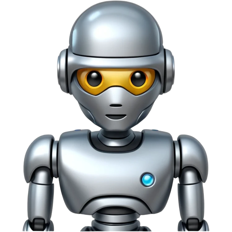 Make a robot very futurristic emoji
