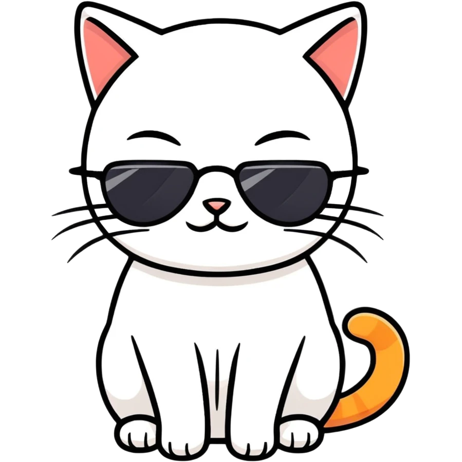 Cat with sunglasses emoji