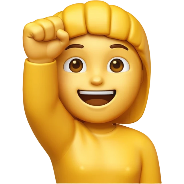 Emoji with fist in the air emoji