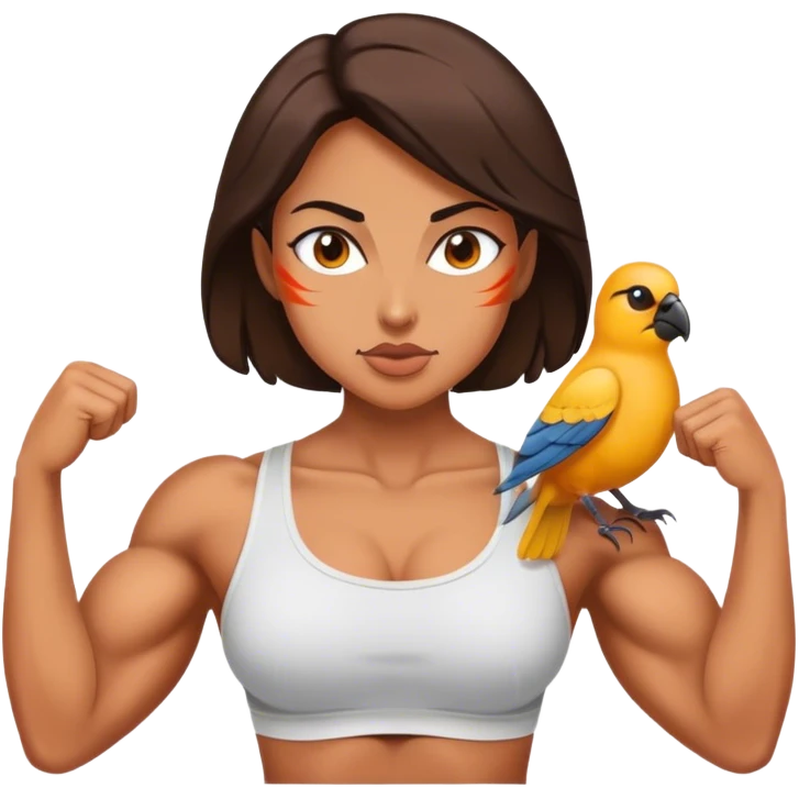 female bird muscles emoji