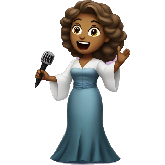 Opera singer singing on stage emoji
