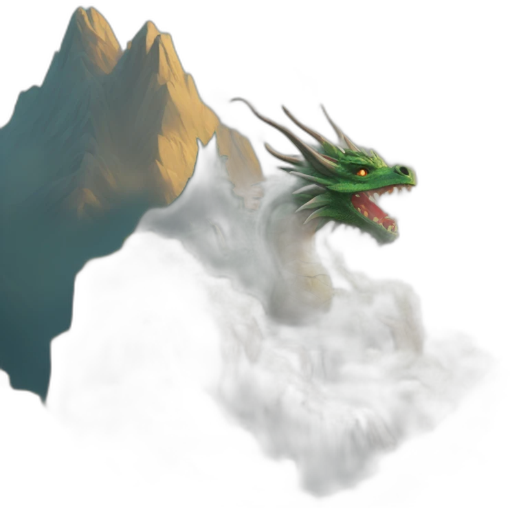 crisom dragon mountain emoji