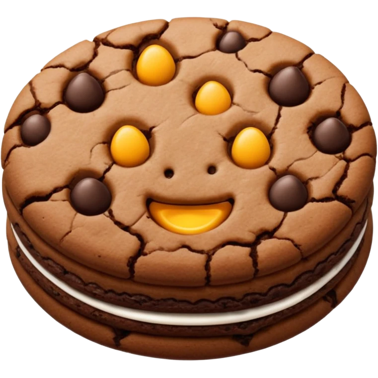 dark chocolate cookie emoji