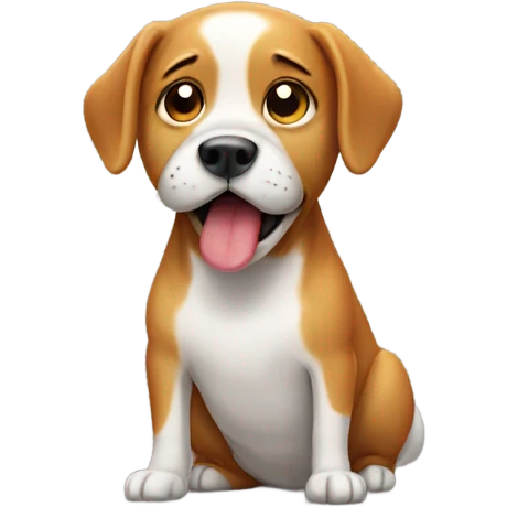 Dog farting emoji