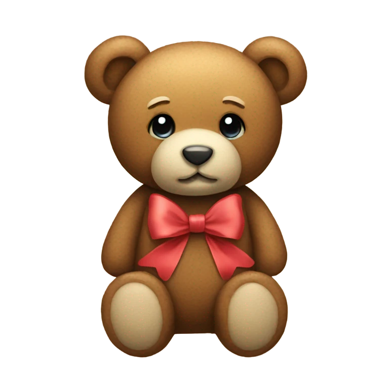 A teddy bear with a bow emoji