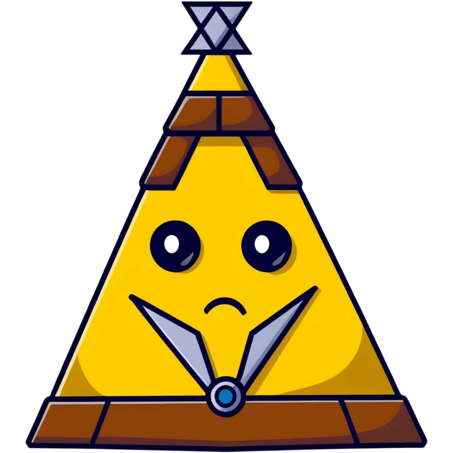 Bill Cipher with one eye and tiny arms from Gravity Falls emoji