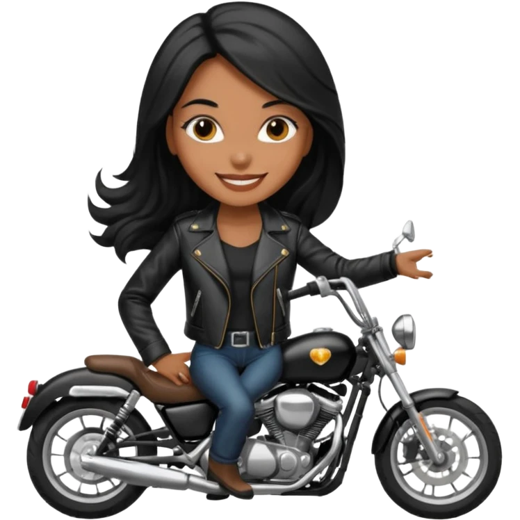 Mulher na moto emoji