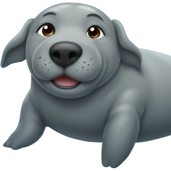 Dog riding a manatee  emoji