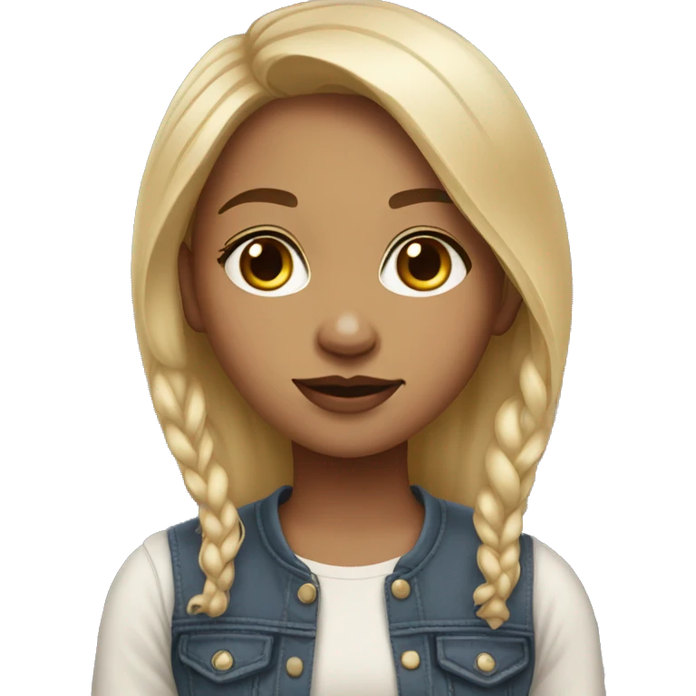 realistic portrait of light-skinned girl emoji