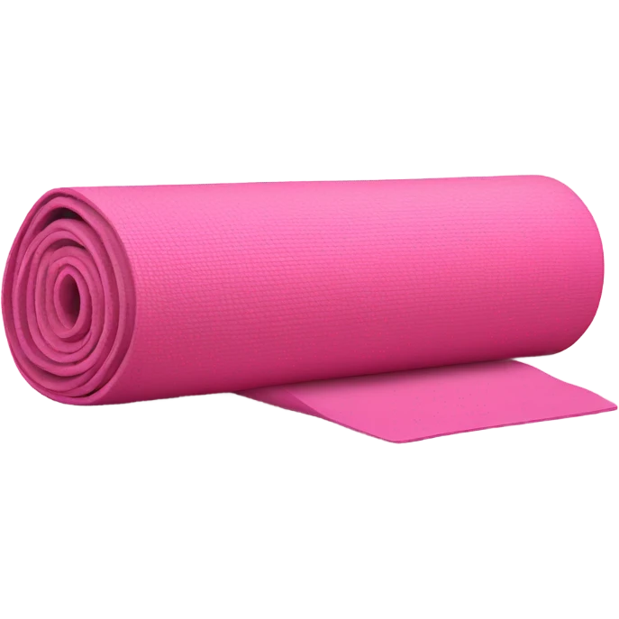 pink half rolled out yoga mat emoji