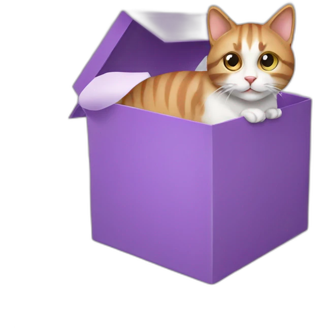cat gift box emoji