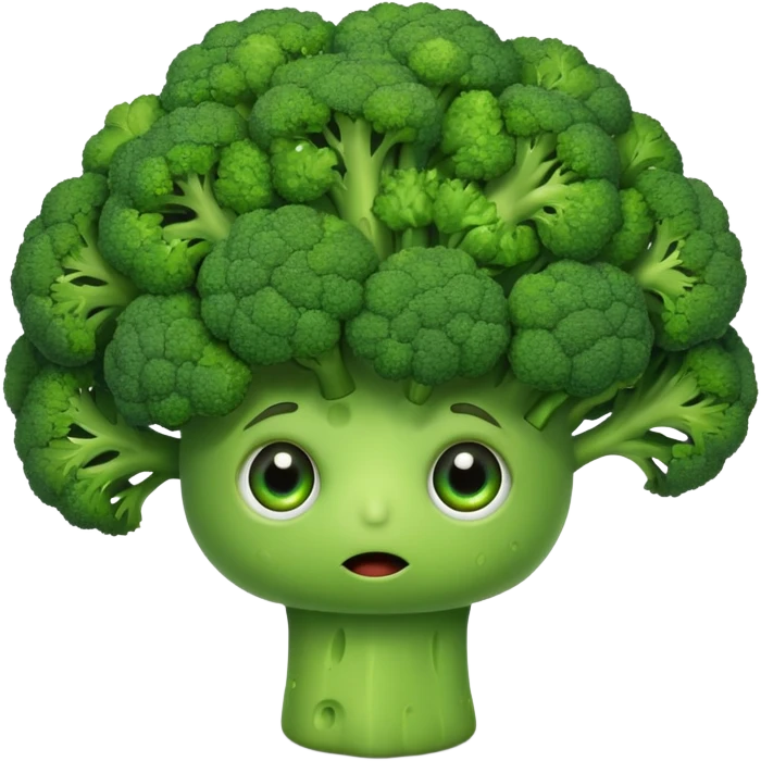 Broccoli with eyes emoji
