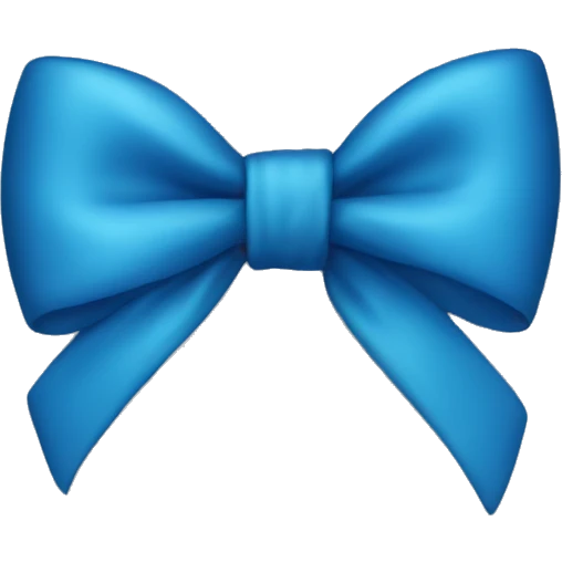 blue bow emoji