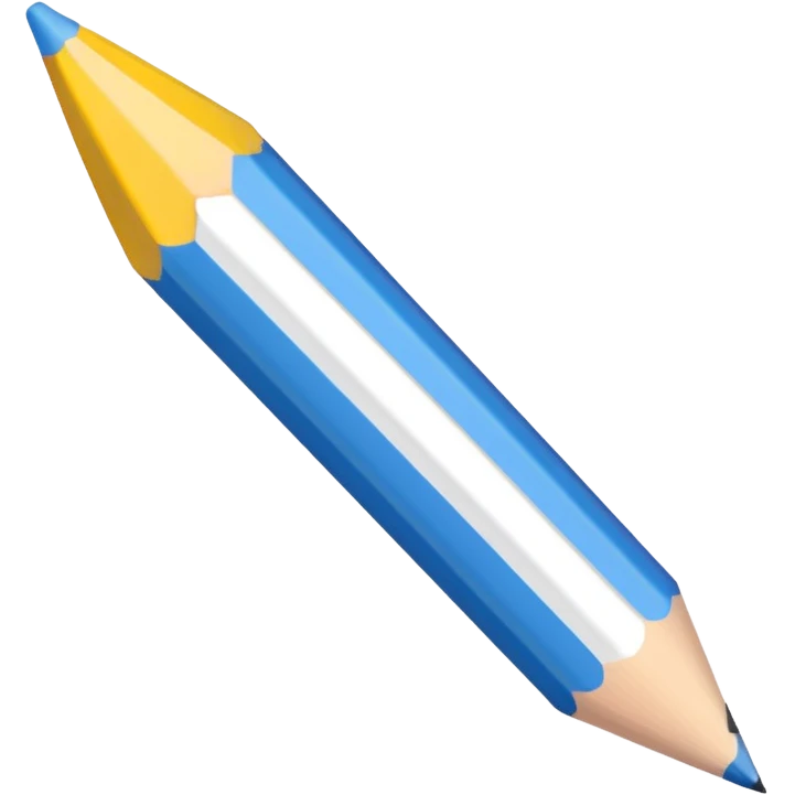 white colored pencil with a sharp white tip emoji