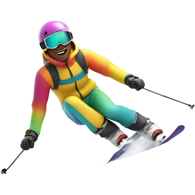 Skiing in snow emoji