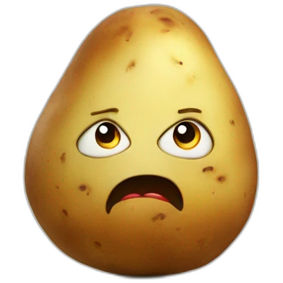 potato with an angry face emoji