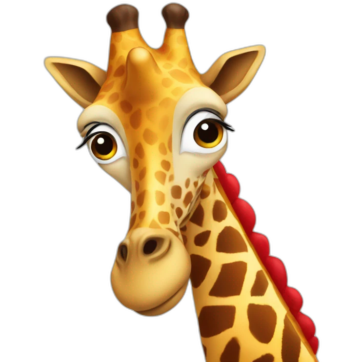 jiraffe with a  red beanie  emoji