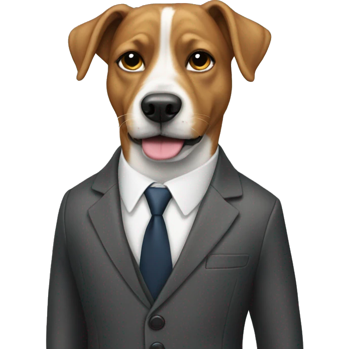 Dog wearing a suit  emoji