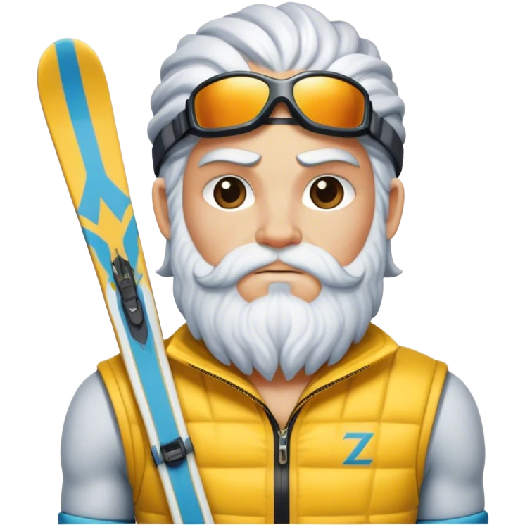 Zeus in a ski outfit emoji
