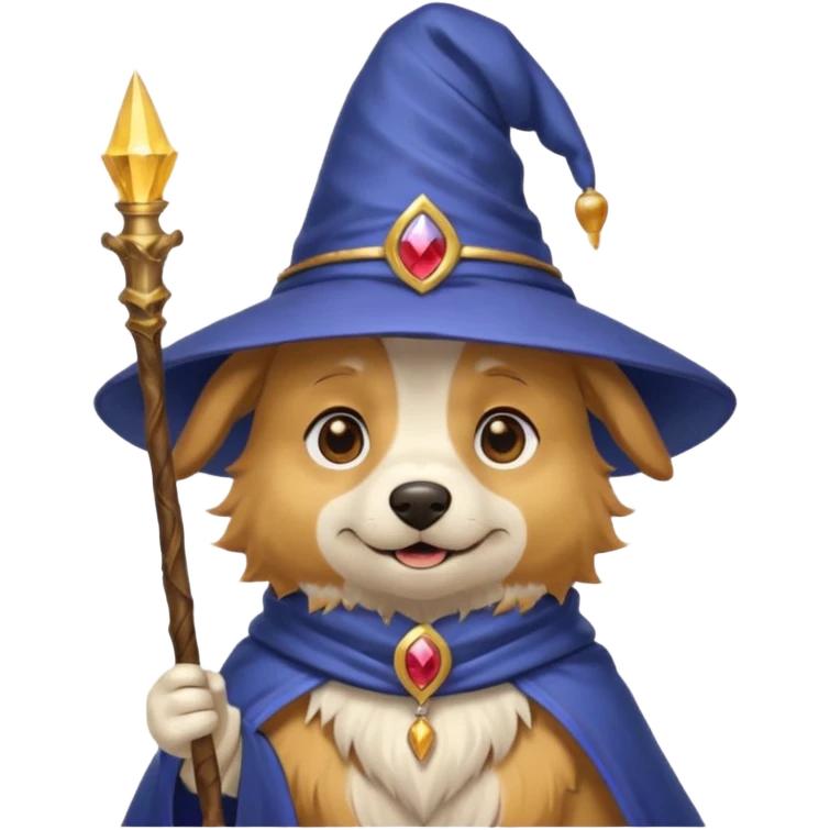 Dog wizard emoji