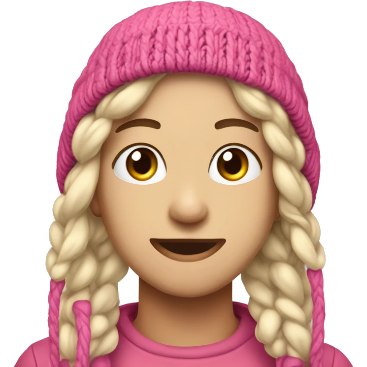 Beanie with ear flaps nu face emoji