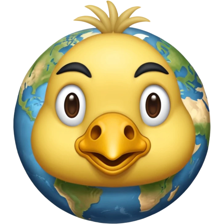 Une autruche la tête dans la terre  emoji