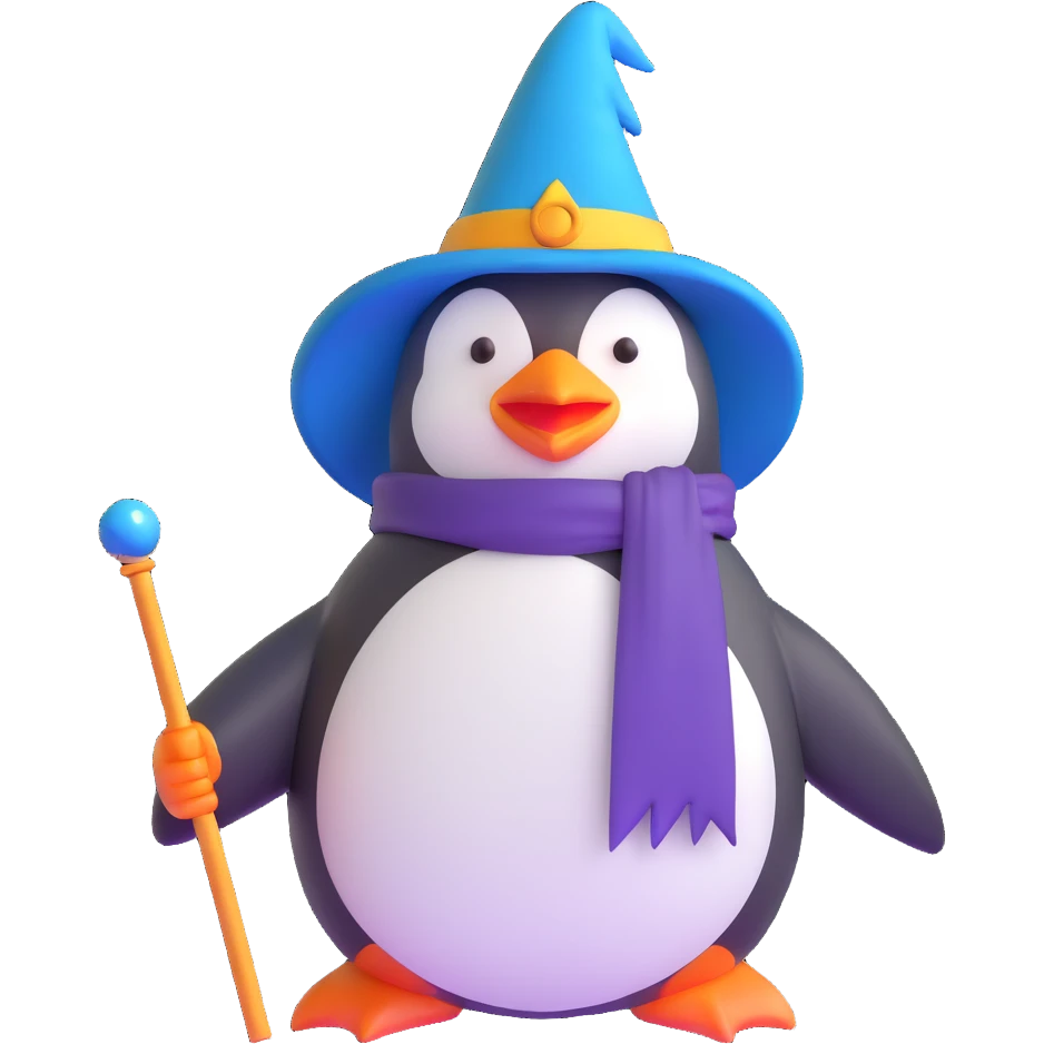 penguin wizard emoji