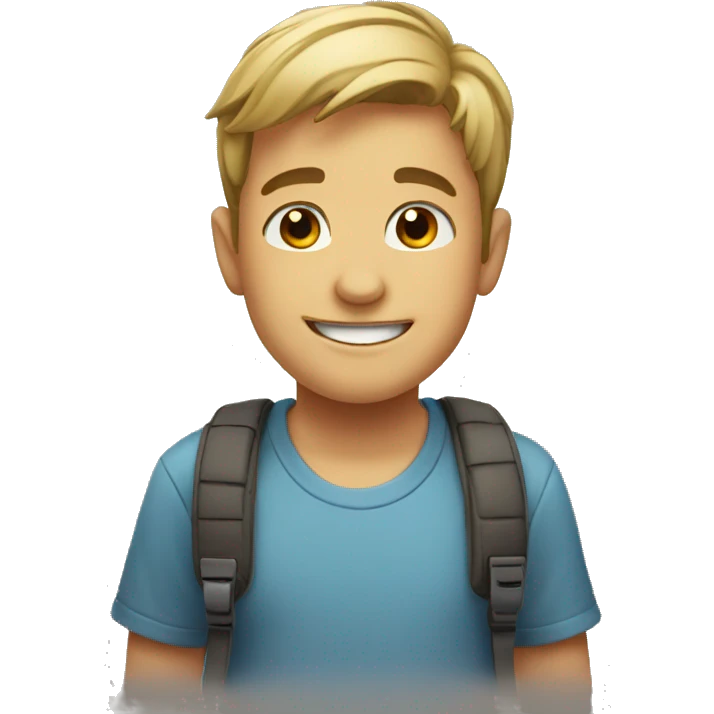 a boy smiling  emoji