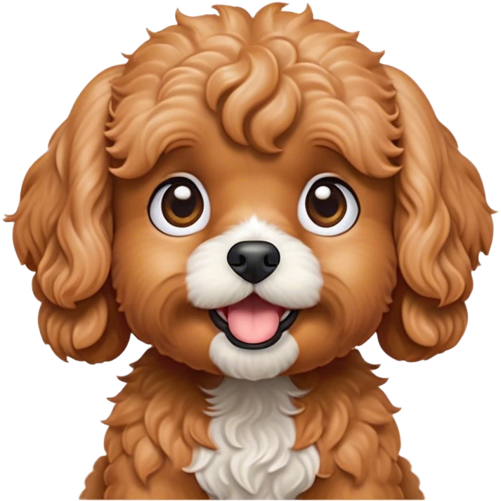 Cinematic Comical Apricot Cavoodle Portrait Emoji, Head tilted dramatically with an exaggeratedly shocked or offended expression, featuring a soft, curly apricot coat with charming white patches, wide, expressive brown eyes filled with exaggerated disbelief, Simplified yet hilariously expressive features, highly detailed, glowing with a slightly sassy glow, high shine, dramatic yet playful, stylized with an air of attitude, bright and endearing, soft glowing outline, capturing the essence of a sassy and over-the-top companion, so meme-worthy it feels like it could side-eye its way into internet fame instantly! emoji