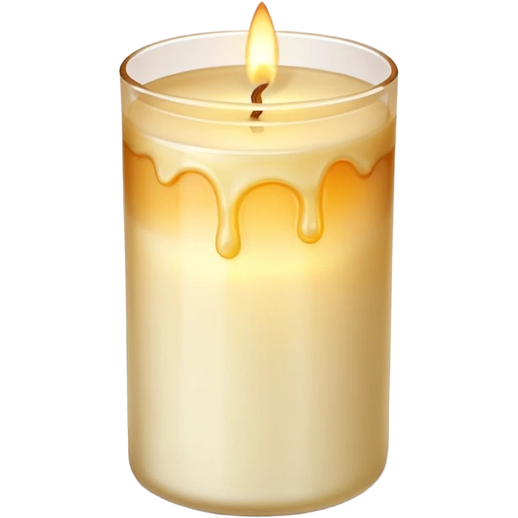 Soft vanilla long glass candle emoji