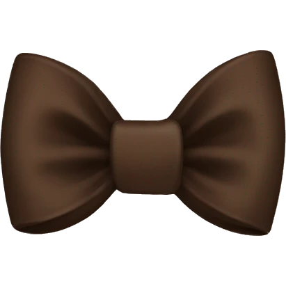 Espresso brown bow collar emoji
