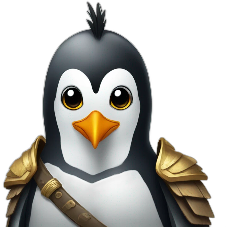 Warrior penguin emoji