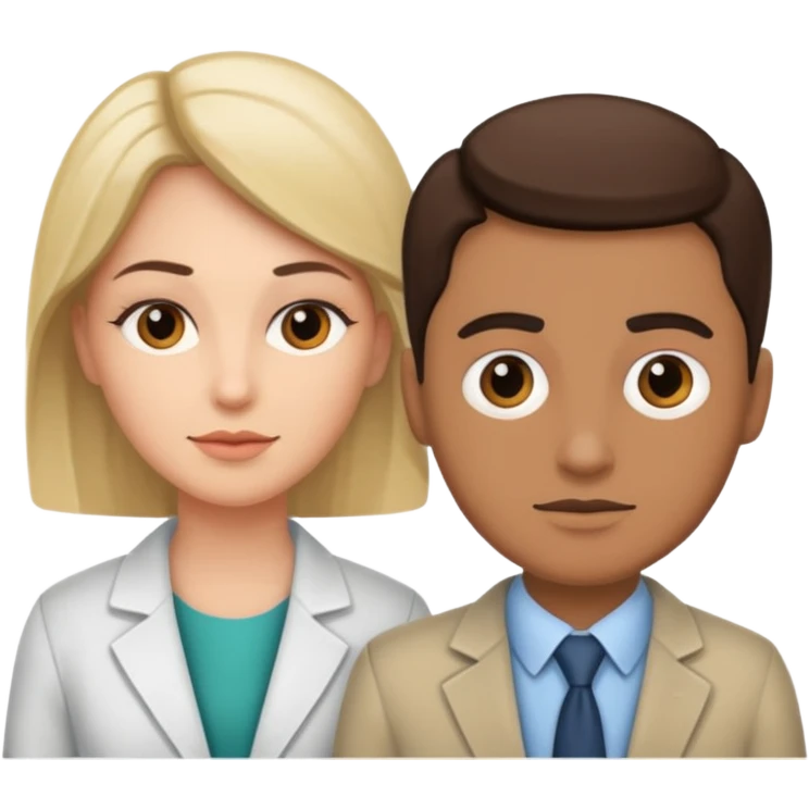 Psychologist and client emoji