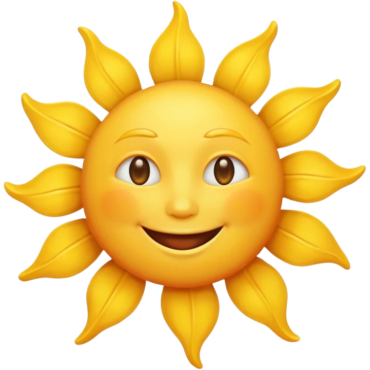 smiling sun emoji, simple and cheerful emoji