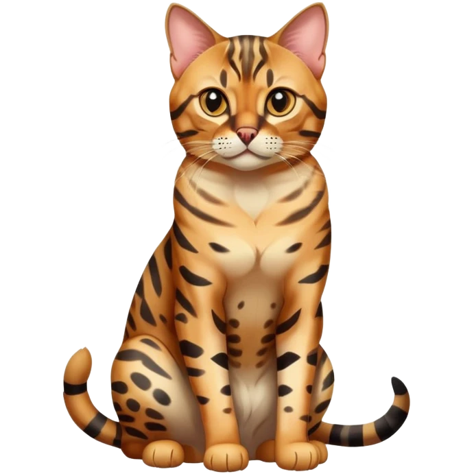 bengal cat full body sitting emoji
