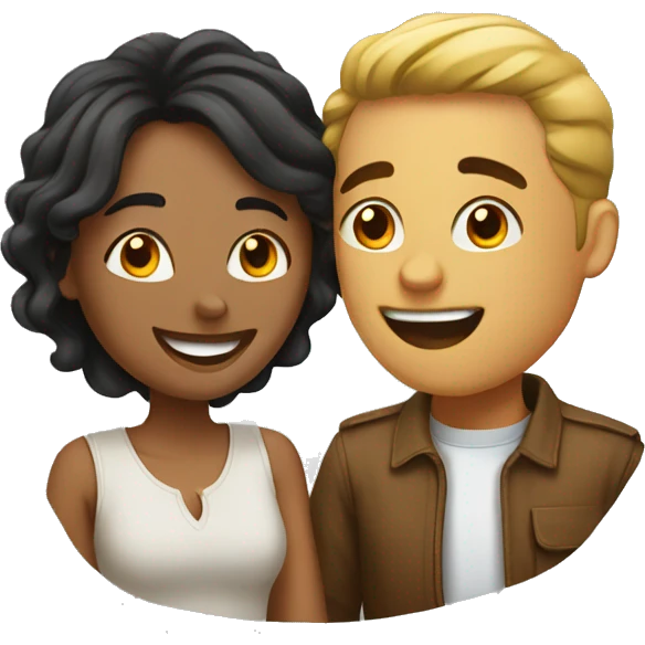 In a happy relationship emoji