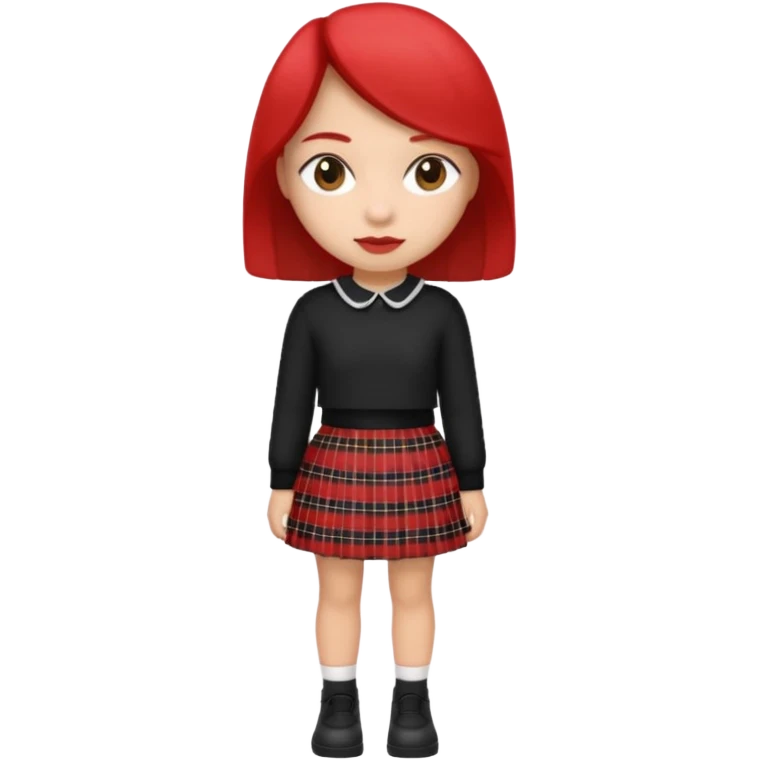 black red skirt short emoji