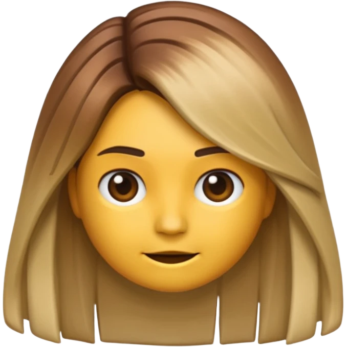 emoji de una persona que le estan haciendo mechas californianas emoji