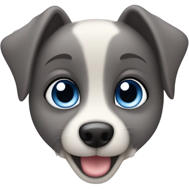 "Design a cute blue puppy face emoji with pointy ears, big eyes, a friendly smile, and dark eye spots. Keep it simple, colorful, and cheerful to capture Bluey's fun and charm!"






 emoji